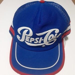 Pepsi-Cola 3 Stripe VTG Trucker Style Snapback Made in USA Hat/Cap